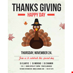 Easy & Elegant Thanksgiving Menu Template | Happy Thursday in November example document template 