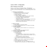 Sales Meeting Agenda Outline Template example document template