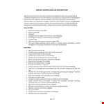 Service Dispatcher Job Description example document template