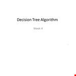 Decision Tree Algorithm Template - Efficiently Analyze Decision-Making Processes example document template 