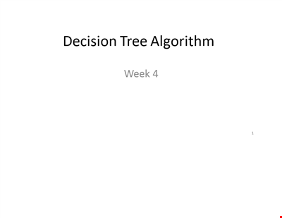 Decision Tree Algorithm Template - Efficiently Analyze Decision-Making Processes