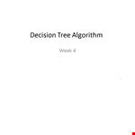 Decision Tree Algorithm Template - Efficiently Analyze Decision-Making Processes example document template