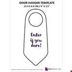 Door hanger templates example document template 