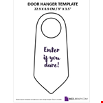 Door hanger templates example document template