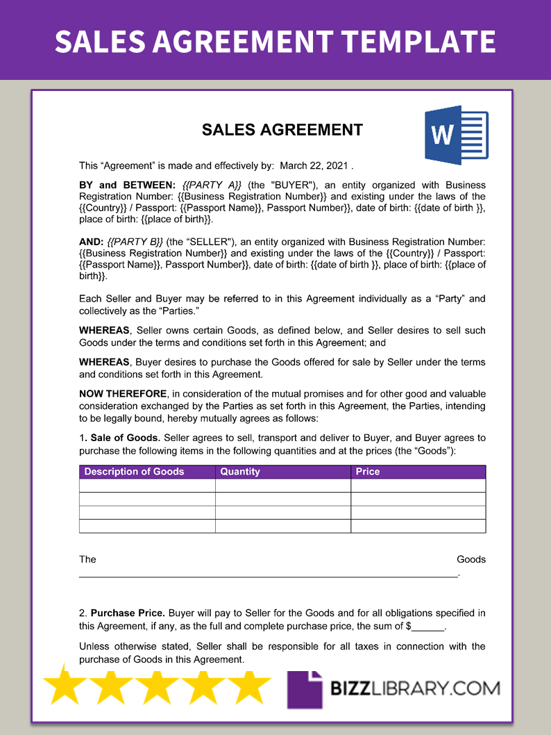 sales agreement