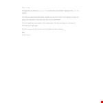 Employment Candidate Rejection Letter example document template