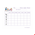 Printable Family Weekly Planner example document template