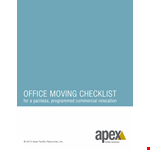 Office Moving Checklist Template example document template