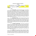 Independent Contractor Agreement | Contractor Services | Company example document template