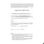 Example of Notice of Termination of Tenancy - Landlord Termination Letter example document template