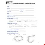 Get a Custom Quote for Your Document Needs - Request for Quote example document template