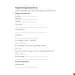 Employment Application Template - Fill Out Positions, Address, and Information example document template