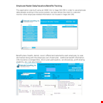 Automatically Track Employee Vacation and Benefits example document template