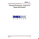 Financial Performance Analysis Project Report Template example document template