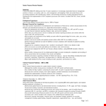 Senior Finance Director Resume example document template