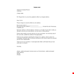 Change of Address Letter Template - Easily Notify Address Change example document template