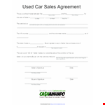 Buy or Sell Your Vehicle with Ease - Vehicle Purchase Agreement example document template