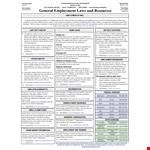 Generalemploymentlawfactsheet example document template