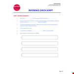 Job Competencies Reference Check Form example document template