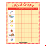 Chore Chart For Toddlers example document template