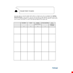 Grading Rubric Template - Learning Objective | SEO Optimized example document template