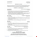 Professional Business Development Resume - Account, Business, Sales, Management | Top Asset example document template