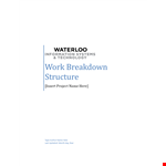 Efficient Project Management with our Work Breakdown Structure Template - Download Now! example document template