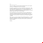 Hotel Complaint Response Letter example document template