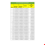 Semi Monthly Payroll Schedule example document template 