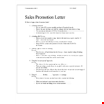 Insurance Sales Promotion Letter example document template