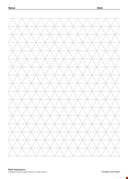 Printable Triangular Grid Paper For Copyrights Expressions