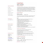 Sales Consultant Resume - Professional and Customer-Focused Selling example document template