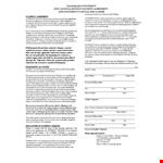 Payment Agreement Template for Students | University Account Payment example document template