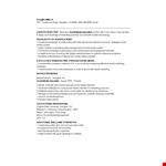 Social Media Marketing Specialist Resume example document template