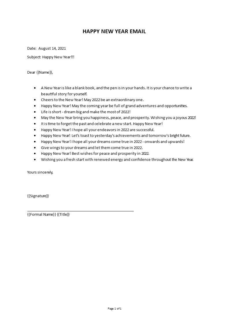 happy new year email Main Image happy new year email template
