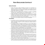 Create a Non Disclosure Agreement Template for Protecting Confidential Information example document template