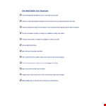Cruise Vacation Checklist Template example document template
