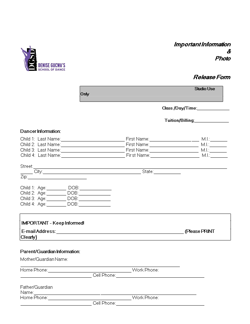 Get Our Photo Release Form For Children s Dance Protect Their what-is-a-community