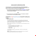 Proof Of Income Letter Social Security example document template