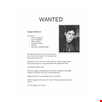 Customize a Wanted Poster Template - Easily Editable in Google Drive example document template