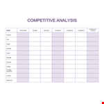 Master Your Business Strategy with Our Competitive Analysis Template example document template