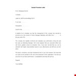 Promotion Letter: Company Decided to Award Promotion example document template
