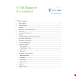 Private Child Support Agreement Template example document template