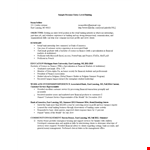 Entry Level Banking Resume In Pdf example document template
