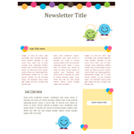 Customizable Newsletter Templates example document template