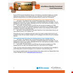 Inconfidence Monthly Promotional Email Enhancements example document template