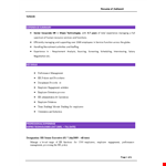 Senior Corporate Hr Resume Example example document template