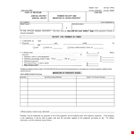 Payment Receipt Template - Manage Funds, Property Balance, Court & Statutory Payments example document template
