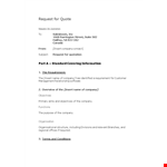 Get a Quote - Request Company Services | Contact Us Today example document template