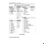 Home Construction Checklist Template - Essential Checklist for Every Stage of Construction example document template